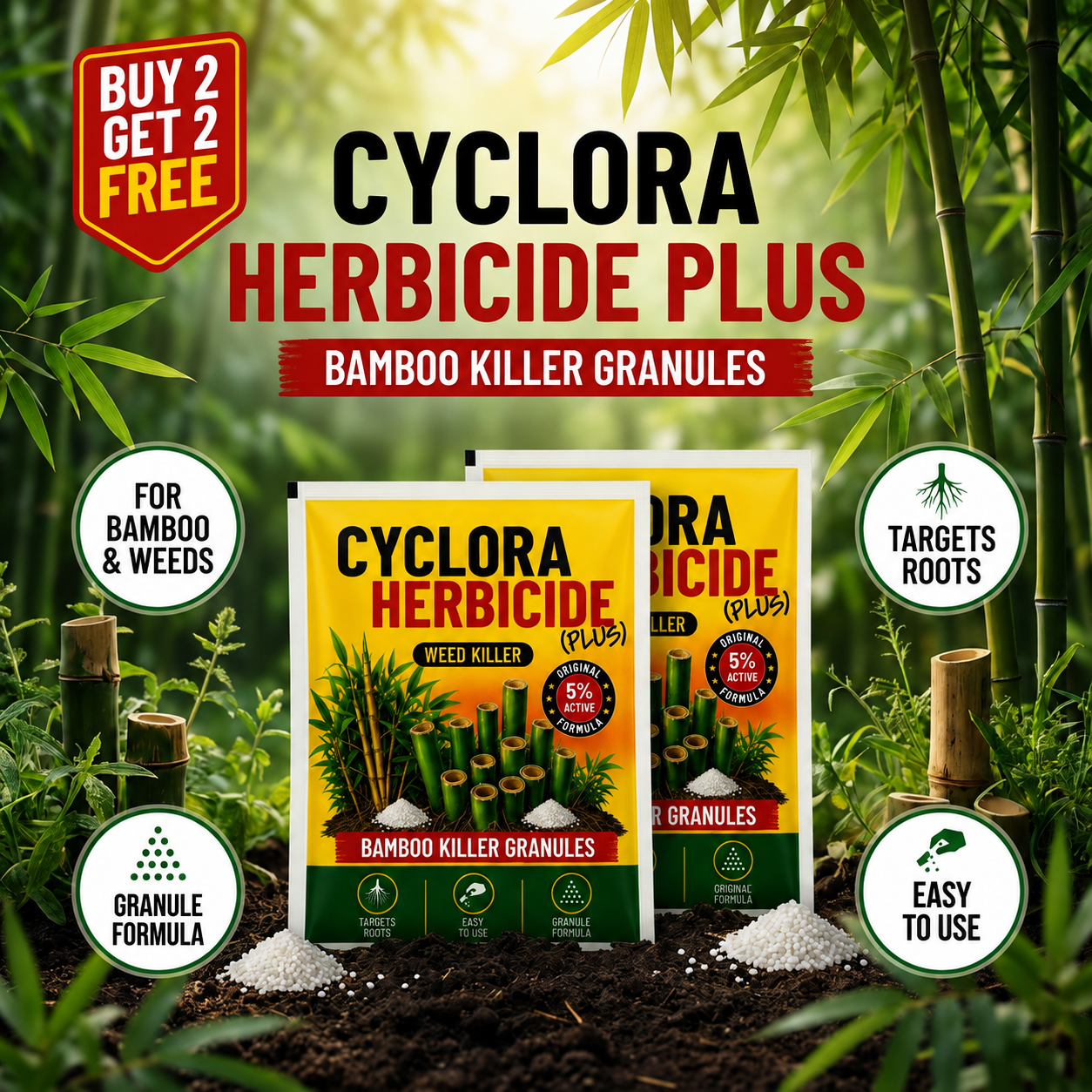 Cyclosinone Herbicide Granules|BUY1 GET 1 FREE