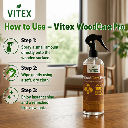 Vitx WoodCare Pro | India's No. 1 Natural Furniture Shine & Protection Spray