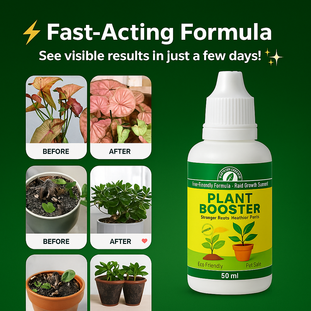 Organic Plant Care Combo | Root Booster + Support Clips