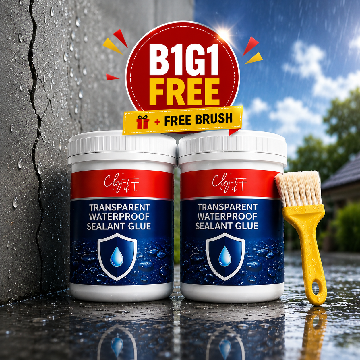 LeakGuard Waterproof Sealant Glue | Buy 1 Get 1 FREE + Free Brush