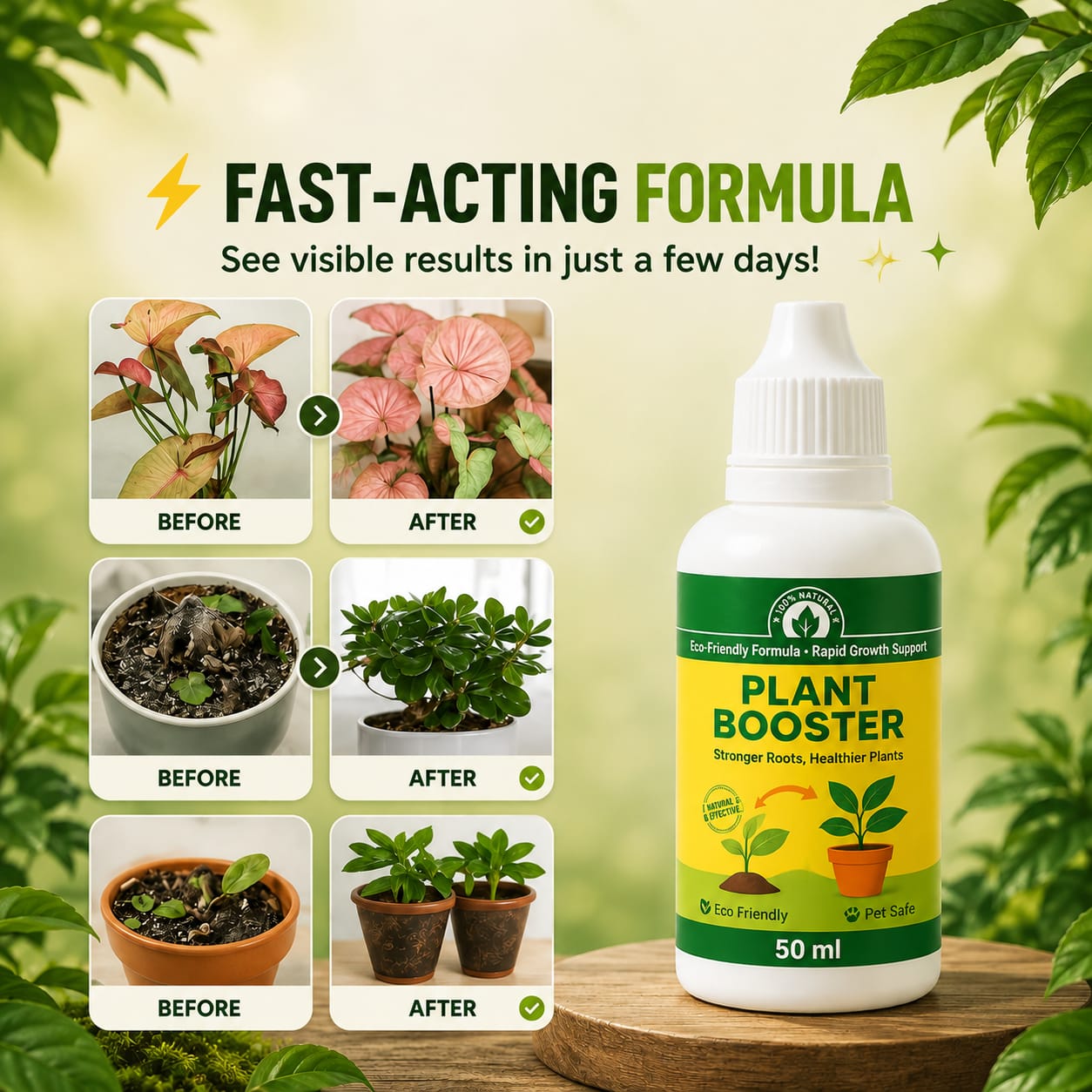 Organic Plant Boost  Faster 2x Growth & Stronger Roots