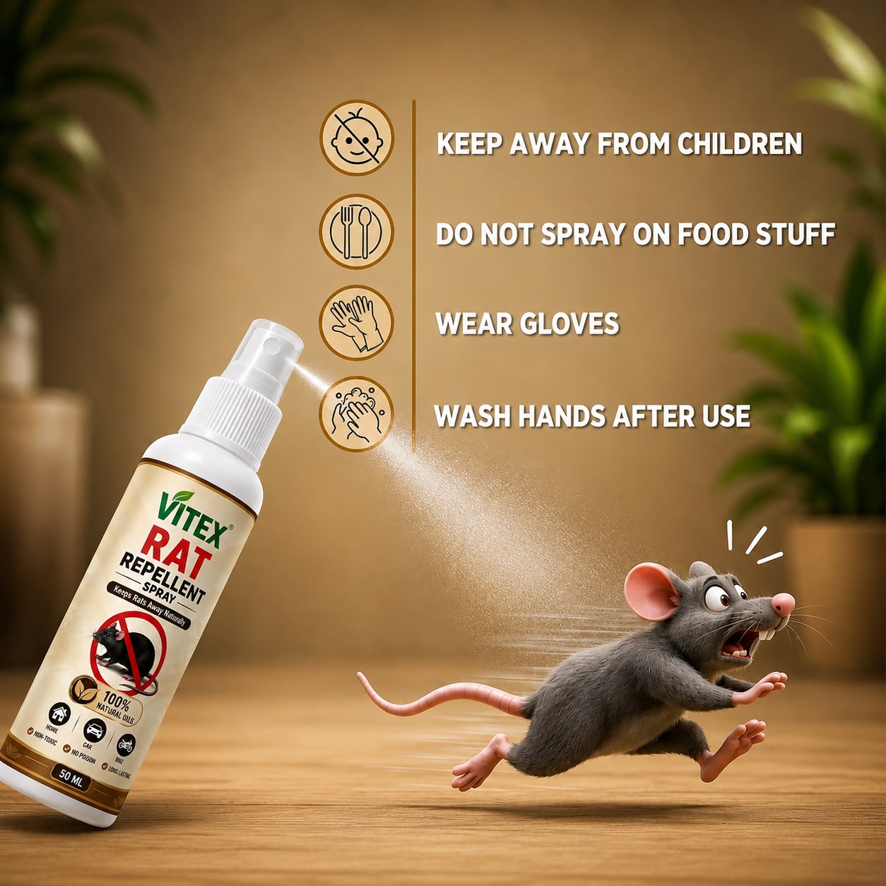 Rat Repellent Spray  Safe Effective and Eco-friendly