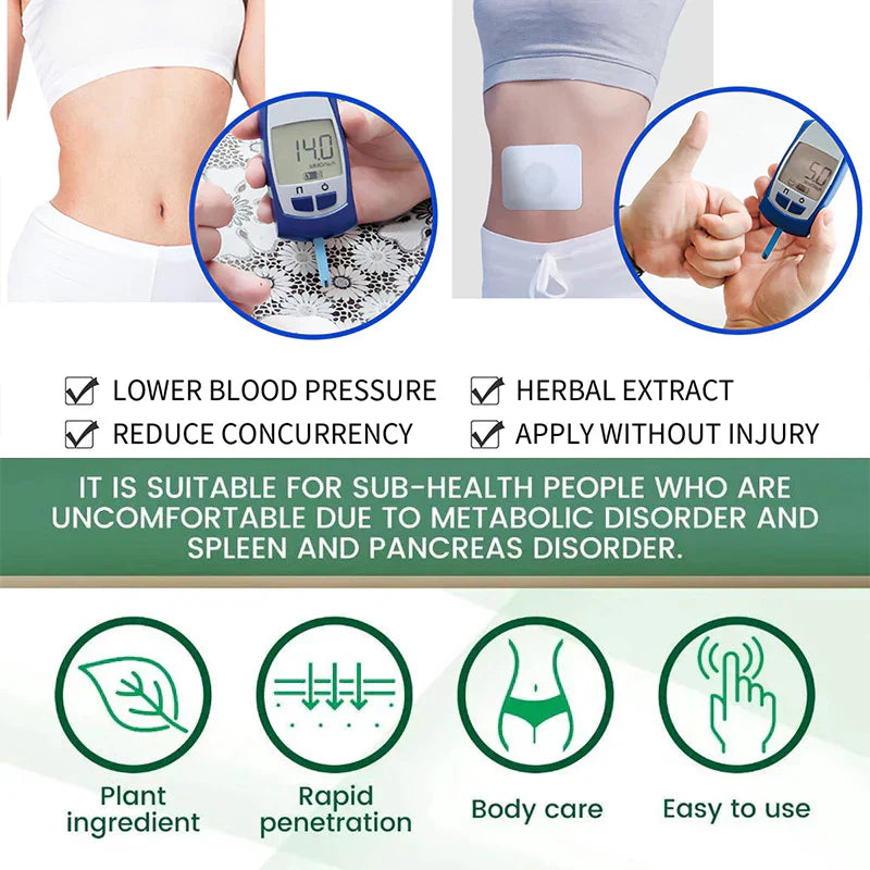 Blood Sugar Control Herbal Diabetic Patches BUY 1 GET 1 FREE