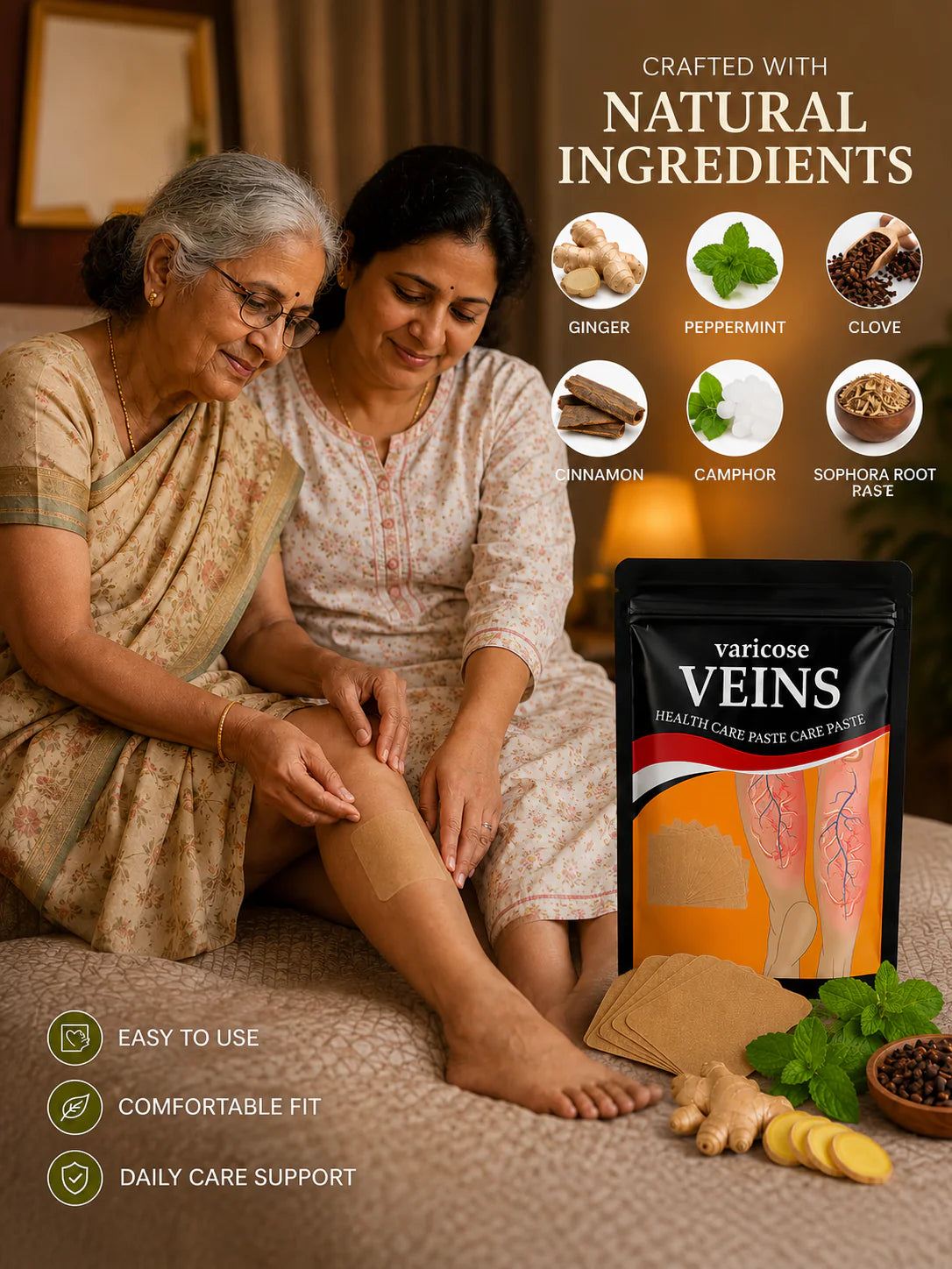 Vitex  Varicose Vein Patches | Natural Herbal Therapy for Swelling, Fatigue & Vein Health
