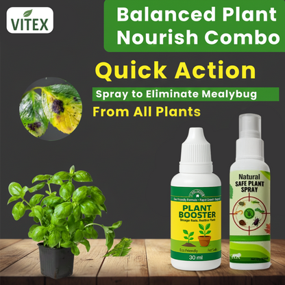 Natural Plant Care Combo - Plant Boost with Safe Plant Sprays - 3 Plant Boost with 2 Safe plant Spray Free