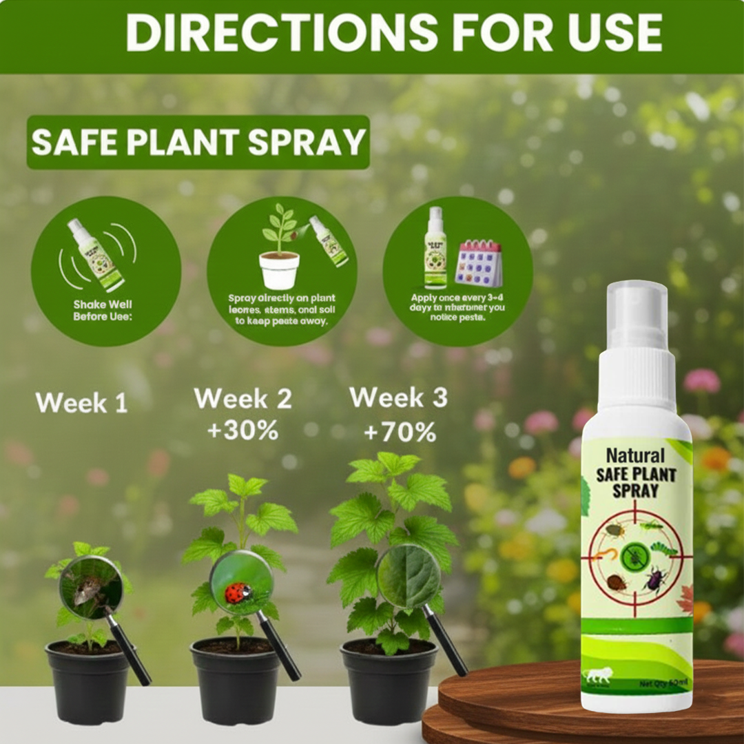 Natural Plant Care Combo - Plant Boost with Safe Plant Sprays - 3 Plant Boost with 2 Safe plant Spray Free